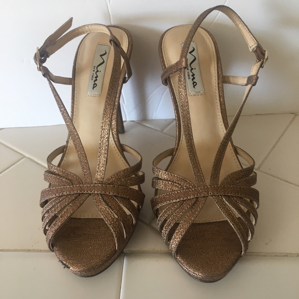 Nina Copper Heels Size 6